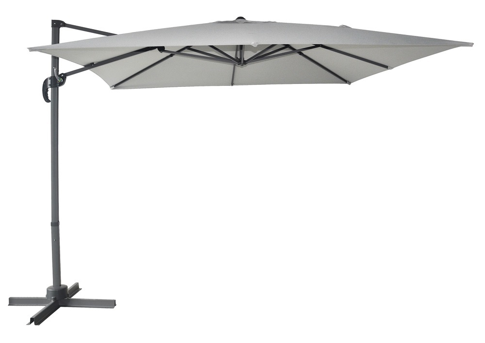 ROJAPLAST CANTIELVER függő napernyő, hajtókarral - szürke - 270 x 270 cm () (RP)
