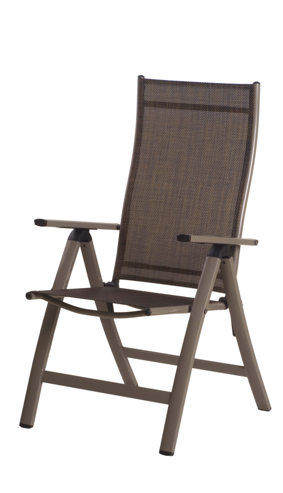SUN GARDEN LONDON állítható fém kerti szék - cappuccino/pezsgő (Méret:) (RP)