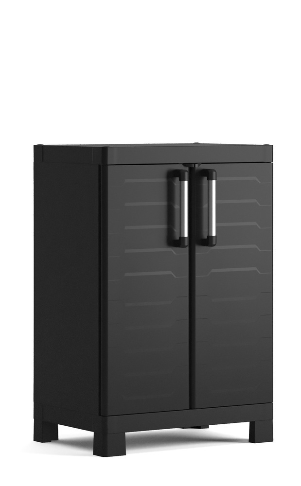 KETER DETROIT LOW műanyag szekrény - fekete - 97 cm (Méret: 65 x 45 x 97) (RP)