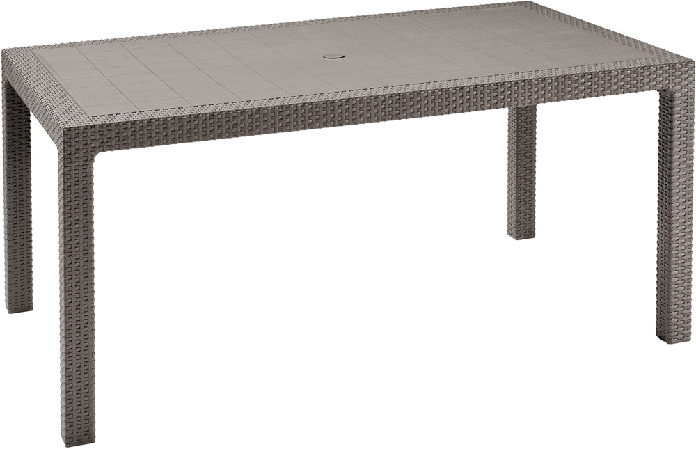 KETER MELODY polyrattan kerti asztal, 161 cm - cappuccino (MŰRATTAN) (RP)