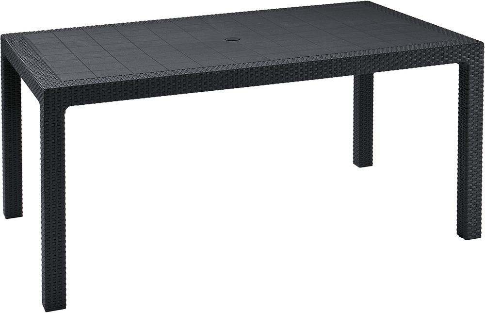 KETER MELODY polyrattan kerti asztal, 161 cm - grafit (MŰRATTAN KERTI) (RP)