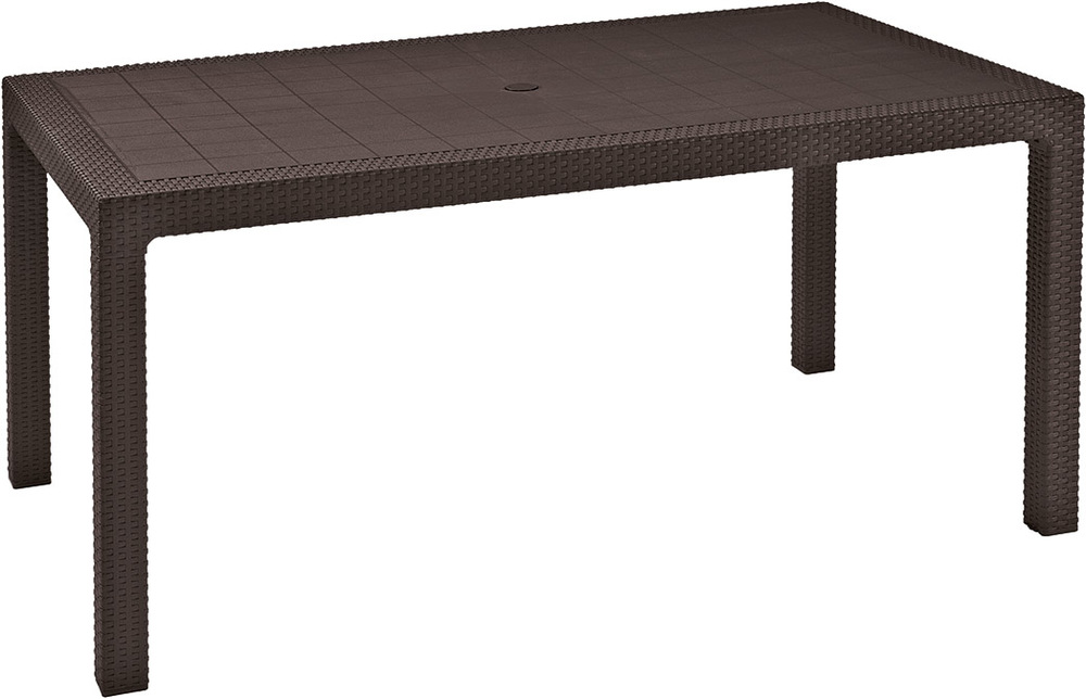 KETER MELODY polyrattan kerti asztal, 161 cm - barna (MŰRATTAN KERTI) (RP)