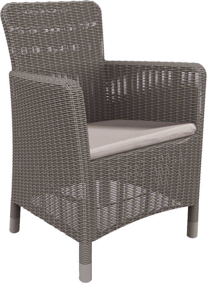 ALLIBERT TRENTON DINING polyrattan kerti szék - cappuccino (KERTI FOTEL) (RP)