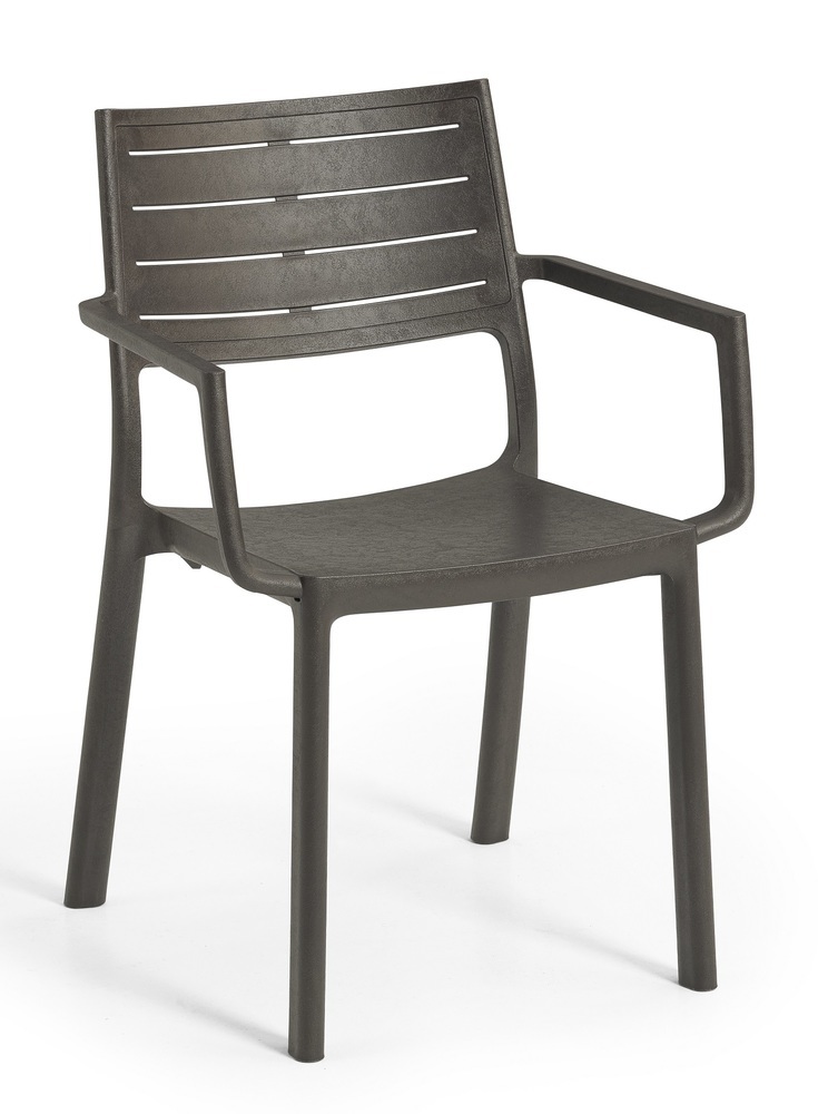 KETER METALINE műanyag kerti szék, fém színű (KERTI SZÉK) (RP)
