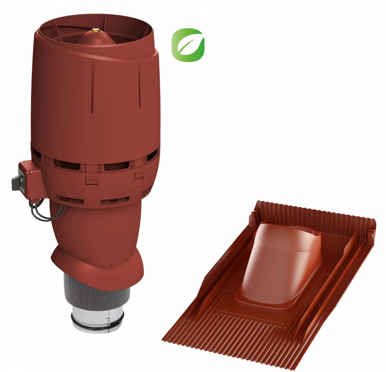 VILPE - Tetőventilátor szett Ø125 1005 vörös (MK)